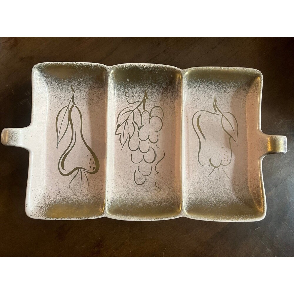 MCM California Pottery Divided Serving Dish
